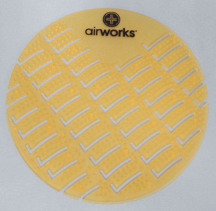 Airworks brand urinal screen - yellow